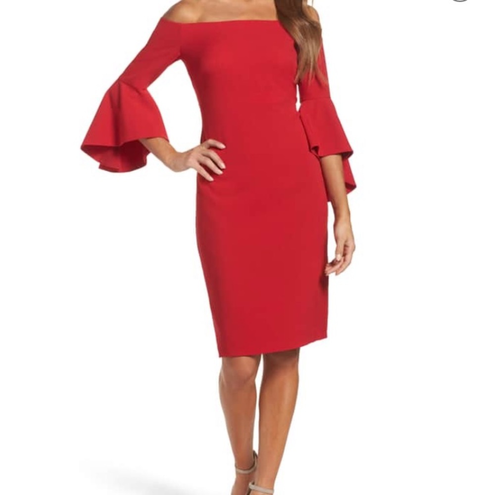 CHELSEA28 Off the Shoulder Cocktail Dress